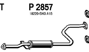 Intermediate muffler in the group  at  Professional Parts Sweden AB (P2857)