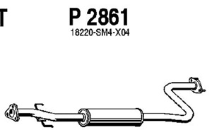 Intermediate muffler in the group  at  Professional Parts Sweden AB (P2861)