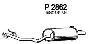 Rear muffler in the group  at  Professional Parts Sweden AB (P2862)