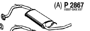 Rear muffler in the group  at  Professional Parts Sweden AB (P2867)