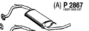 Rear muffler i gruppen Tillflligt dolda artiklar hos  Professional Parts Sweden AB (P2867)