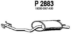 Rear muffler i gruppen Tillflligt dolda artiklar hos  Professional Parts Sweden AB (P2883)