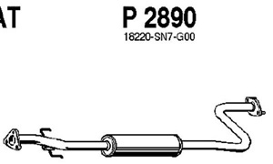 Intermediate muffler in the group  at  Professional Parts Sweden AB (P2890)