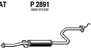 Intermediate muffler in the group  at  Professional Parts Sweden AB (P2891)