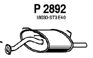 Rear muffler in the group  at  Professional Parts Sweden AB (P2892)