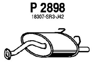 Rear muffler in the group  at  Professional Parts Sweden AB (P2898)