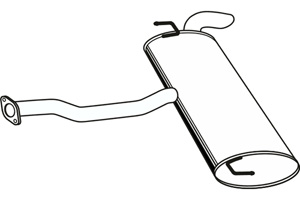 Rear muffler in the group  at  Professional Parts Sweden AB (P29027)