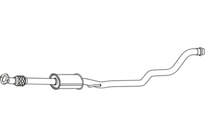 Intermediate muffler in the group  at  Professional Parts Sweden AB (P29041)