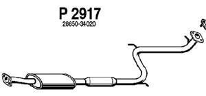 Intermediate muffler in the group  at  Professional Parts Sweden AB (P2917)