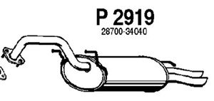 Rear muffler in the group  at  Professional Parts Sweden AB (P2919)