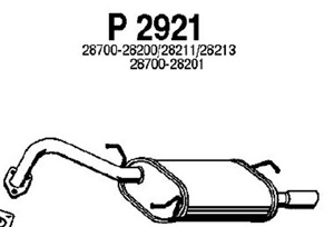 Rear muffler in the group  at  Professional Parts Sweden AB (P2921)