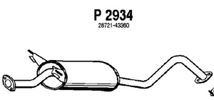 Intermediate muffler in the group  at  Professional Parts Sweden AB (P2934)