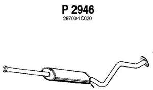 Intermediate muffler in the group  at  Professional Parts Sweden AB (P2946)