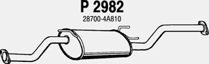 Intermediate muffler in the group Exhaust parts / Exhaust muffler & kits at  Professional Parts Sweden AB (P2982)