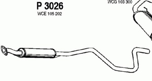 Intermediate muffler in the group  at  Professional Parts Sweden AB (P3026)