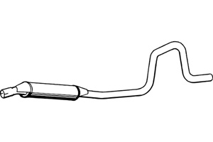 Intermediate muffler in the group  at  Professional Parts Sweden AB (P3028)