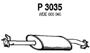 Intermediate muffler in the group Exhaust parts / Exhaust muffler & kits at  Professional Parts Sweden AB (P3035)