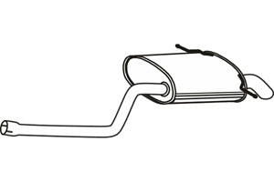 Rear muffler in the group Exhaust parts / Exhaust muffler & kits at  Professional Parts Sweden AB (P30604)