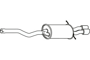 Rear muffler in the group Exhaust parts / Exhaust muffler & kits at  Professional Parts Sweden AB (P30606)