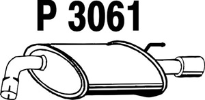 Rear muffler in the group Exhaust parts / Exhaust muffler & kits at  Professional Parts Sweden AB (P3061)