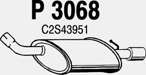 Rear muffler in the group Exhaust parts / Exhaust muffler & kits at  Professional Parts Sweden AB (P3068)