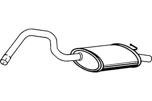 Rear muffler in the group Exhaust parts / Exhaust muffler & kits at  Professional Parts Sweden AB (P3070)