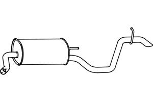 Rear muffler i gruppen Tillflligt dolda artiklar hos  Professional Parts Sweden AB (P31003)