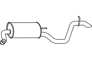 Rear muffler i gruppen Tillflligt dolda artiklar hos  Professional Parts Sweden AB (P31005)
