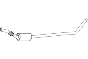 Intermediate muffler in the group  at  Professional Parts Sweden AB (P31017)