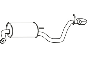 Rear muffler in the group Exhaust parts / Exhaust muffler & kits at  Professional Parts Sweden AB (P31025)