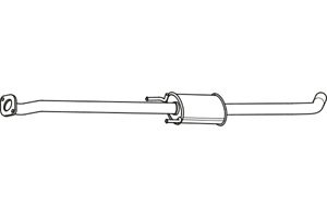 Intermediate muffler in the group  at  Professional Parts Sweden AB (P31036)