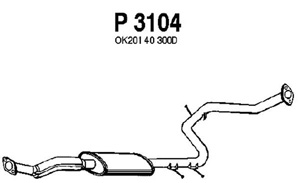 Intermediate muffler in the group  at  Professional Parts Sweden AB (P3104)
