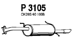 Rear muffler in the group  at  Professional Parts Sweden AB (P3105)