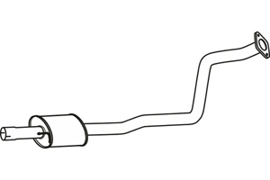 Intermediate muffler in the group  at  Professional Parts Sweden AB (P31058)