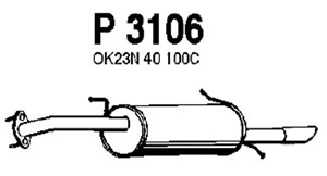 Rear muffler in the group  at  Professional Parts Sweden AB (P3106)