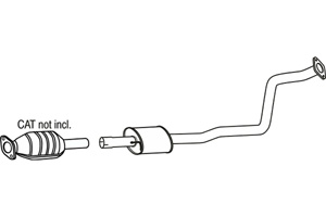 Intermediate muffler in the group Exhaust parts / Exhaust muffler & kits at  Professional Parts Sweden AB (P31060)