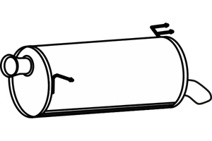 Rear muffler in the group Exhaust parts / Exhaust muffler & kits at  Professional Parts Sweden AB (P31068)