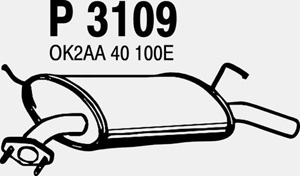 Rear muffler in the group  at  Professional Parts Sweden AB (P3109)