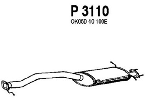Intermediate muffler in the group  at  Professional Parts Sweden AB (P3110)