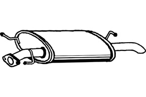 Rear muffler in the group Exhaust parts / Exhaust muffler & kits at  Professional Parts Sweden AB (P3143)