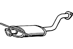 Intermediate muffler in the group Exhaust parts / Exhaust muffler & kits at  Professional Parts Sweden AB (P3145)