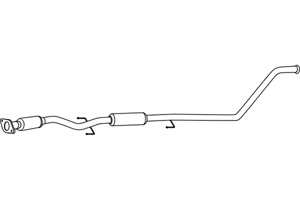 Intermediate muffler in the group  at  Professional Parts Sweden AB (P3165)