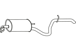 Rear muffler i gruppen Tillflligt dolda artiklar hos  Professional Parts Sweden AB (P3178)