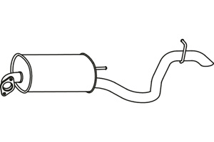 Rear muffler i gruppen Tillflligt dolda artiklar hos  Professional Parts Sweden AB (P3181)