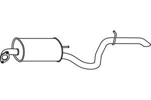 Rear muffler in the group  at  Professional Parts Sweden AB (P3184)