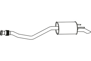 Rear muffler i gruppen Tillflligt dolda artiklar hos  Professional Parts Sweden AB (P3197)