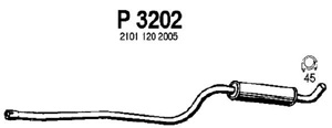 Intermediate muffler in the group  at  Professional Parts Sweden AB (P3202)