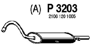 Rear muffler in the group  at  Professional Parts Sweden AB (P3203)