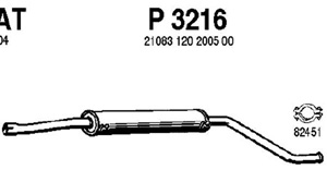 Intermediate muffler in the group  at  Professional Parts Sweden AB (P3216)