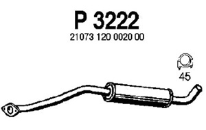 Intermediate muffler in the group  at  Professional Parts Sweden AB (P3222)